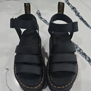 Dr. Martens Black Strappy Sandals